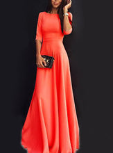 Load image into Gallery viewer, Maxi Dress - Three Quarter Length Sleeves