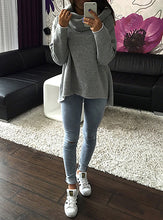 Load image into Gallery viewer, Womens Asymmetrical Sweatshirt - Long Sleeved 2021 cowl neck