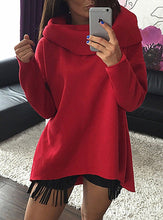Load image into Gallery viewer, Womens Asymmetrical Sweatshirt - Long Sleeved 2021 cowl neck
