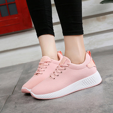Sneakers - Powder Pink with White Sole